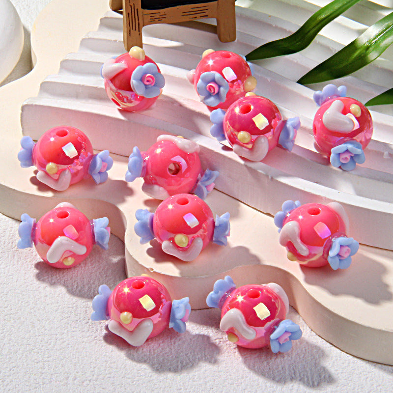 ブレスレット＆キーホルダー用 かわいい手作りビーズ