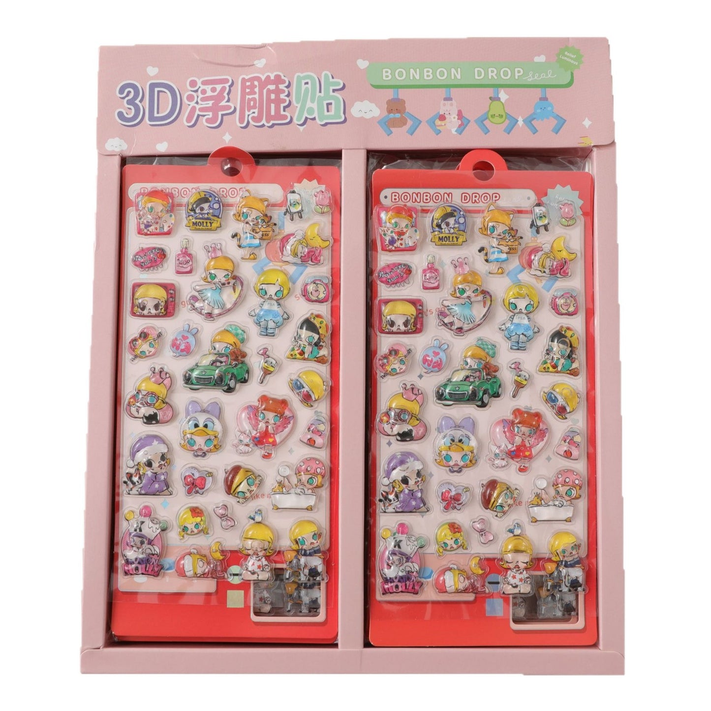 可愛い3Dウォーターシールとレーザー彫刻ステッカー