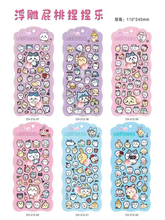 桃のシール  レーザー彫刻シール セット