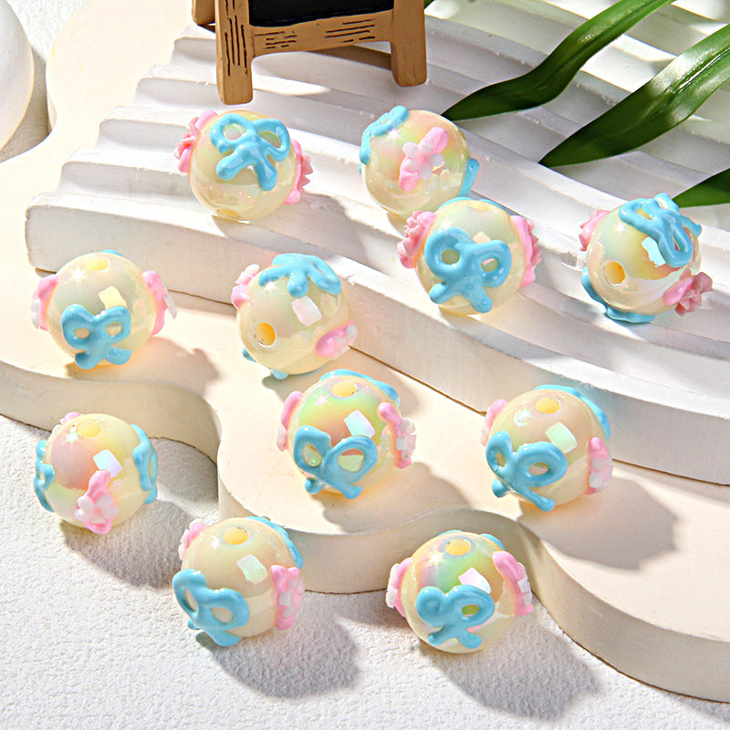 ブレスレット＆キーホルダー用 かわいい手作りビーズ